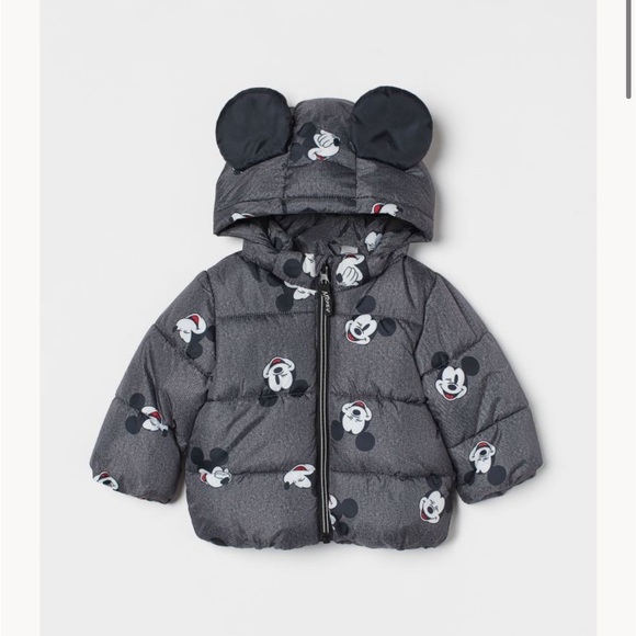 H&M Mickey Mouse puffer coat - Picture 1 of 8